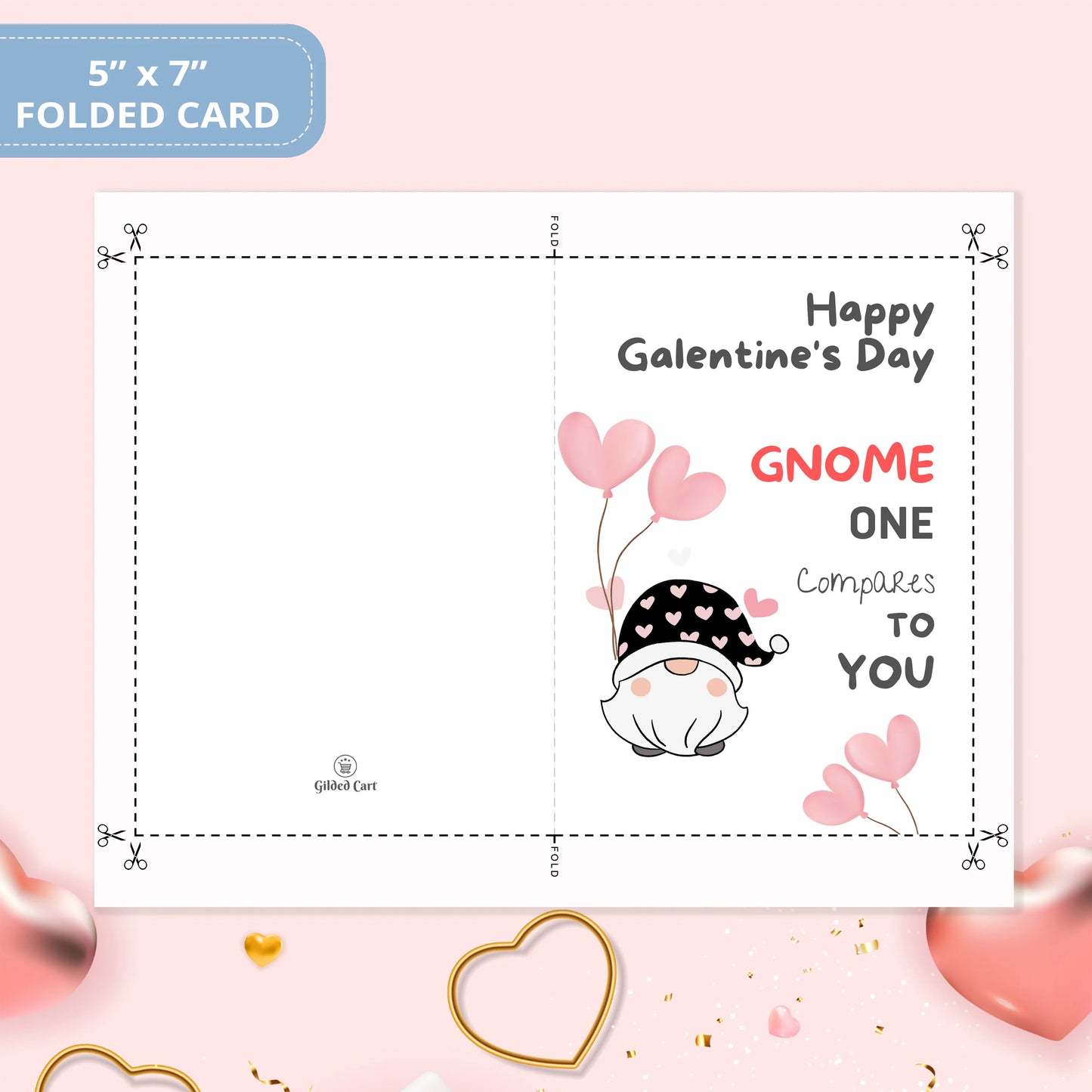 Valentines Card Printable Digital Download | Gnome One Compare To You 35