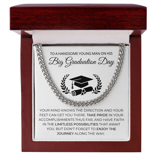 Graduation Gift For Him | Take Pride Cuban Link Chain 0843CT2