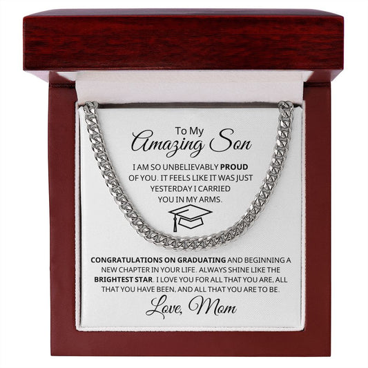 Graduation Gift For Him | Brightest Star Cuban Link Chain 0847CT1