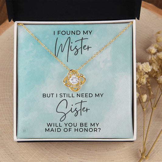 Will You Be My Maid Of Honor White Gold Necklace Gift 0854LT5