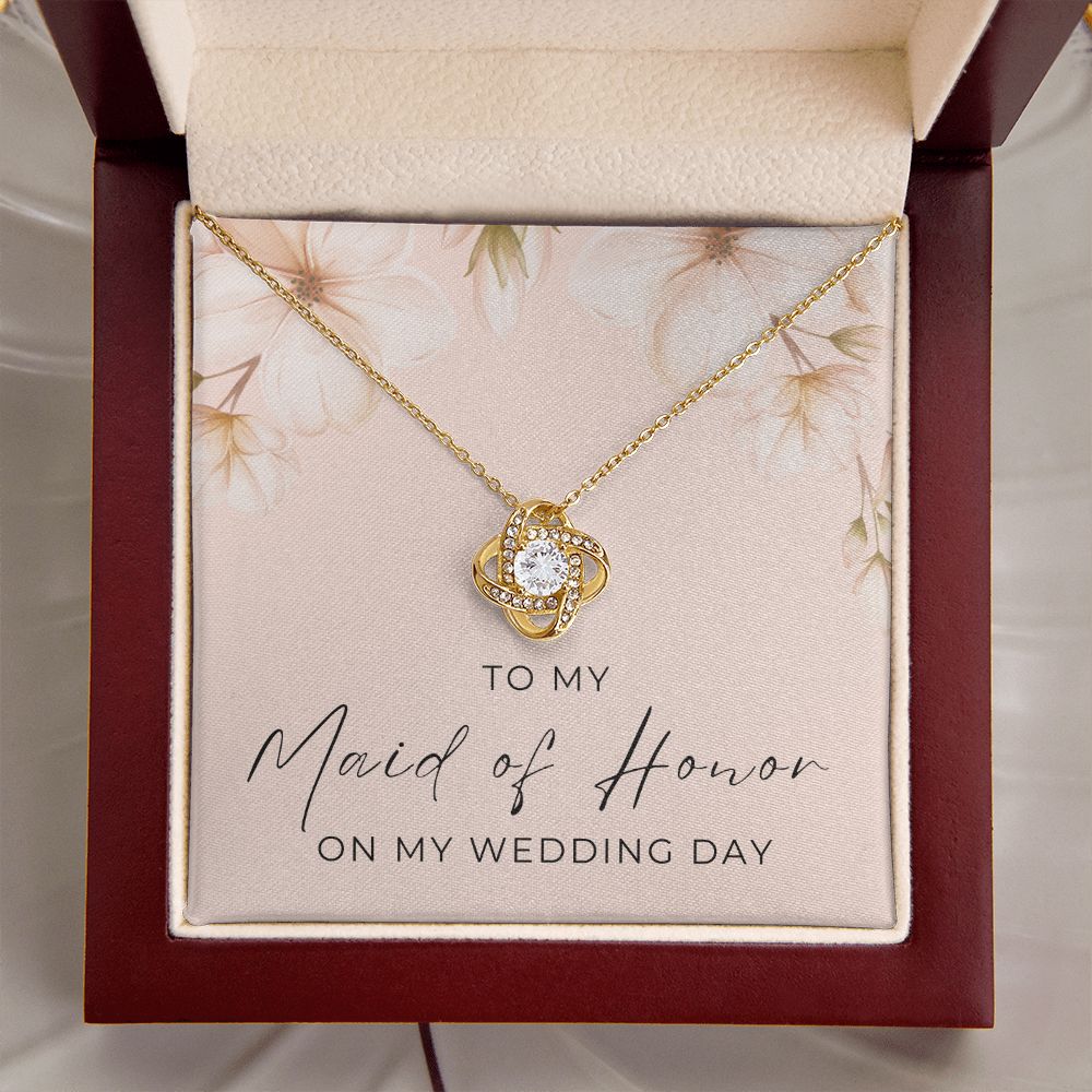 Maid of Honor Gift | White Gold Necklace 0853LT2