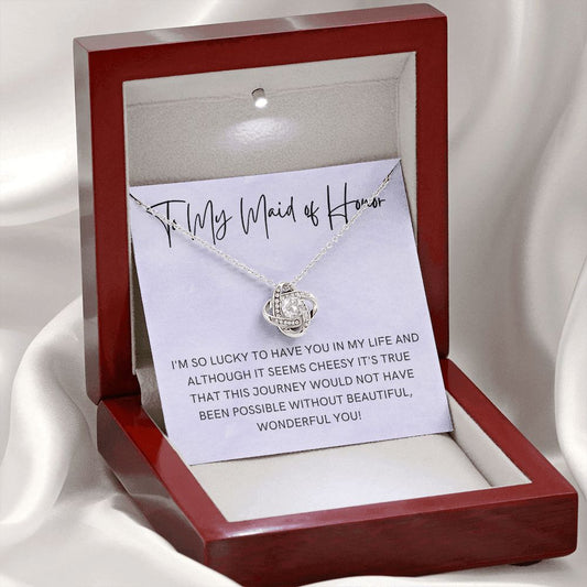 Maid of Honor Gift | White Gold Necklace 0855LT4