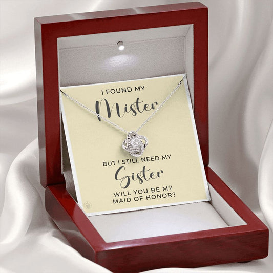 Will You Be My Maid Of Honor White Gold Necklace Gift 0854LT4