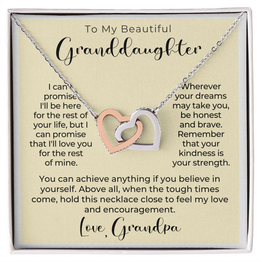 Granddaughter Gift From Grandpa | My Promise Necklace 0690HT6