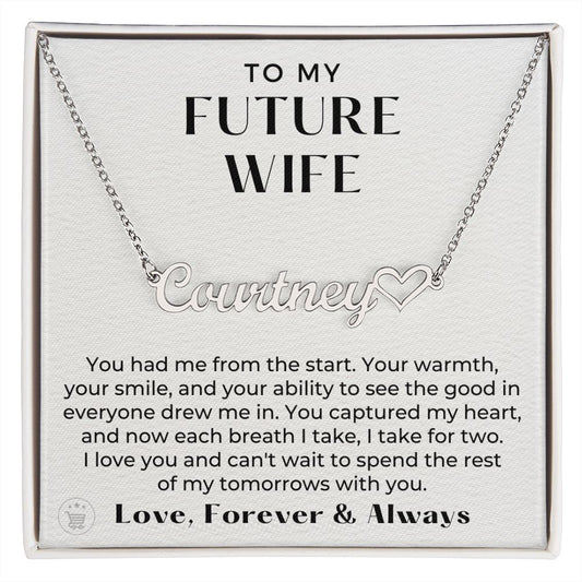 Personalized Future Wife Gift | Each Breath Name Necklace 0473HNNT6