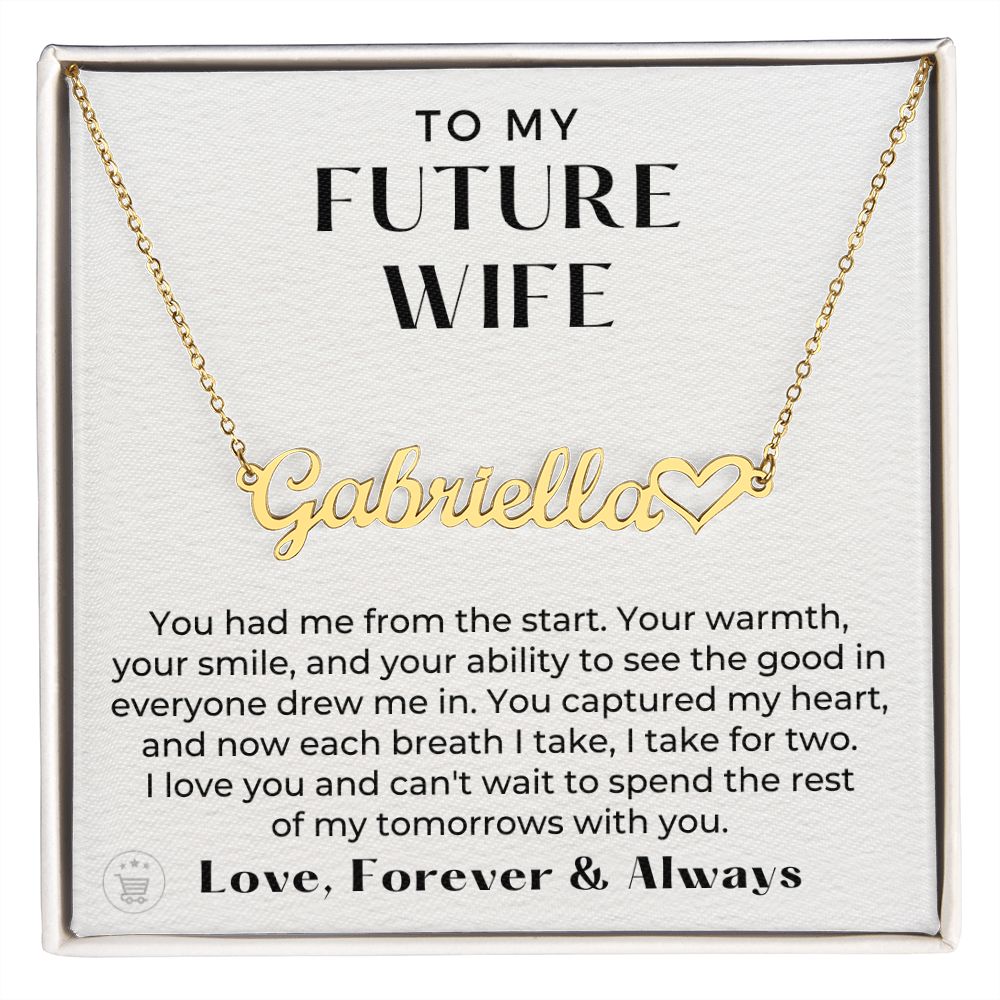 Personalized Future Wife Gift | Each Breath Name Necklace 0473HNNT6