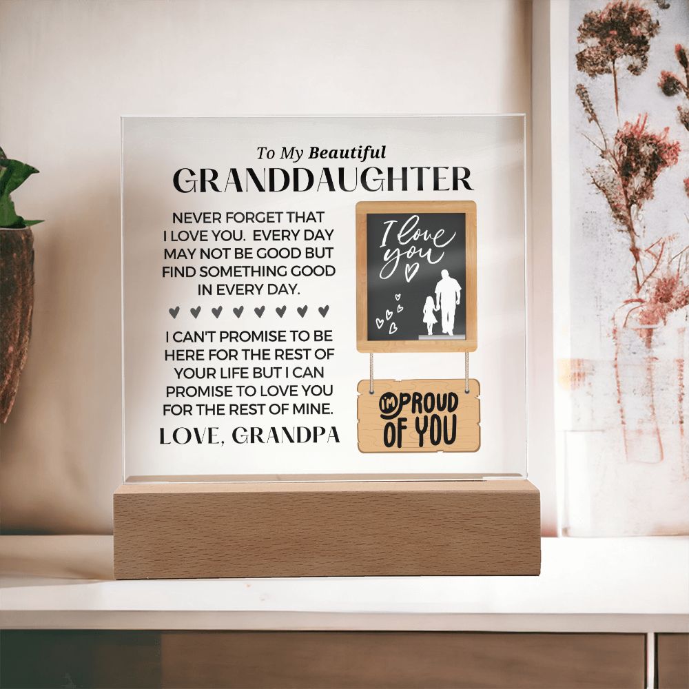 Gift for Granddaugher | Promise Acrylic Plaque 004-ACS