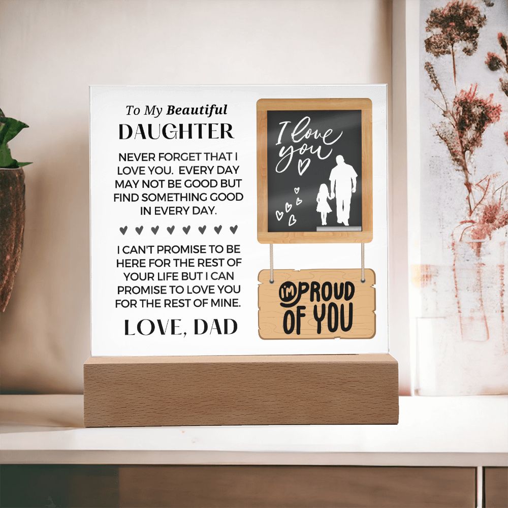 Gift for Daughter | Promise Acrylic Plaque 002-ACS