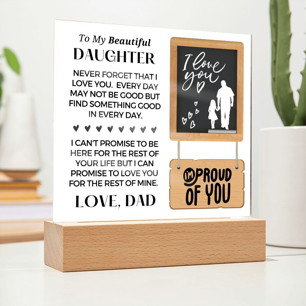 Gift for Daughter | Promise Acrylic Plaque 002-ACS