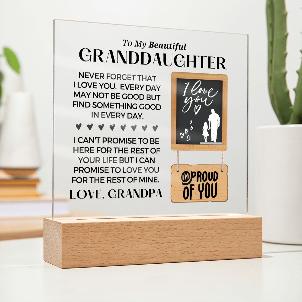 Gift for Granddaugher | Promise Acrylic Plaque 004-ACS