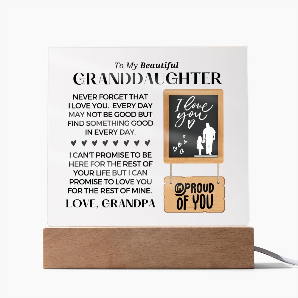 Gift for Granddaugher | Promise Acrylic Plaque 004-ACS