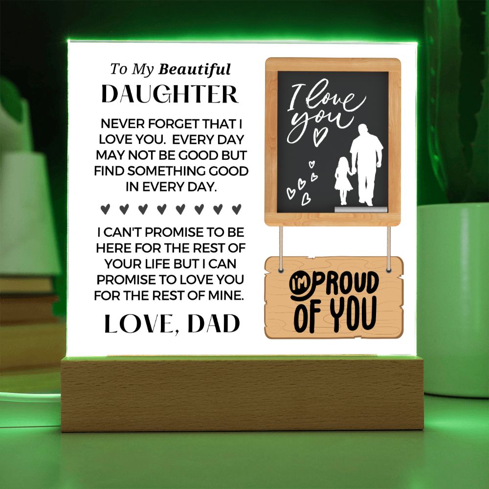 Gift for Daughter | Promise Acrylic Plaque 002-ACS