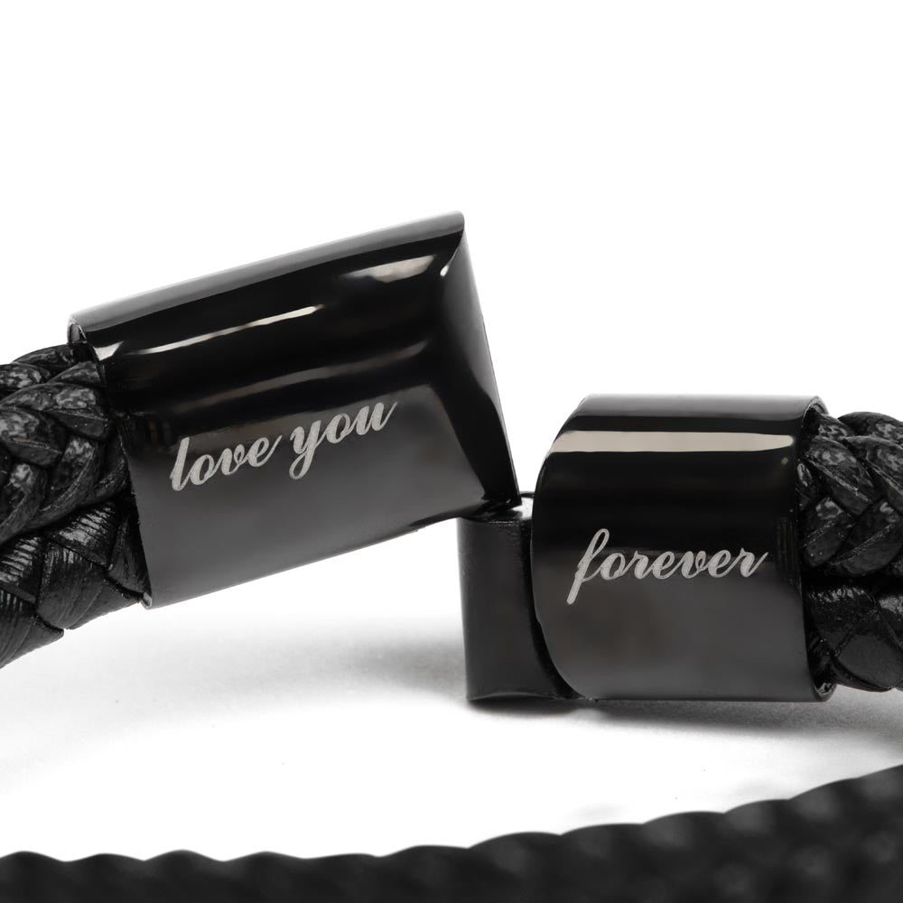 Gift For Dad | Never Stop Men's Bracelet 0671BT2