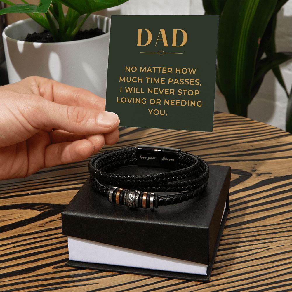 Gift For Dad | Never Stop Men's Bracelet 0671BT2