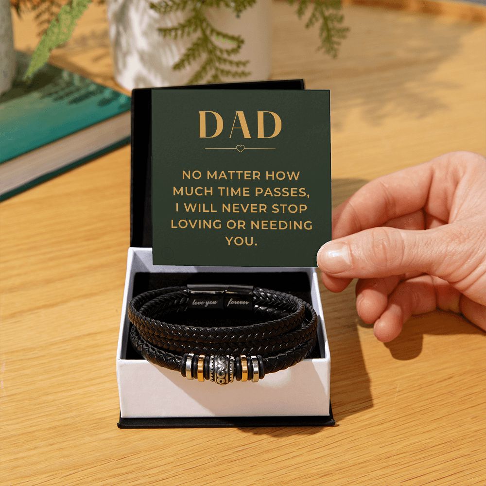 Gift For Dad | Never Stop Men's Bracelet 0671BT2