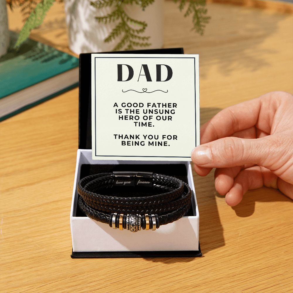 Gift For Dad | My Hero Men's Bracelet 0663BT1