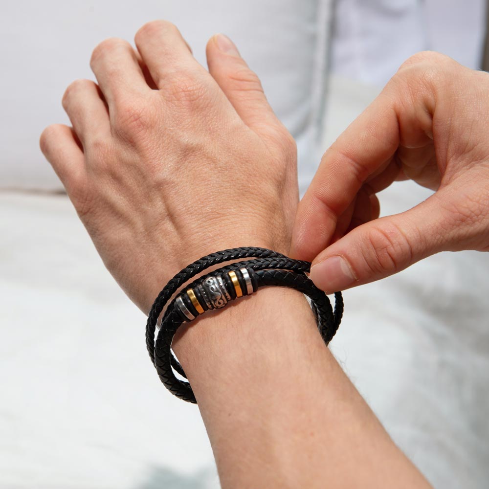 Gift For Dad | Never Stop Men's Bracelet 0671BT2