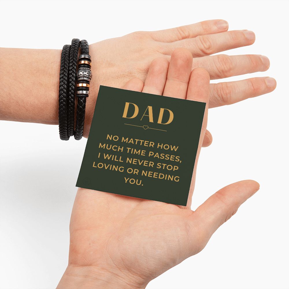Gift For Dad | Never Stop Men's Bracelet 0671BT2