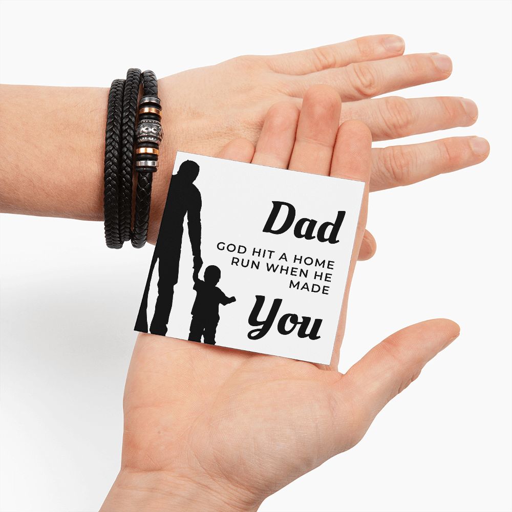 Gift For Dad | Home Run Men's Bracelet 0667BT3