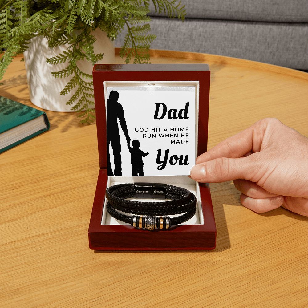 Gift For Dad | Home Run Men's Bracelet 0667BT3