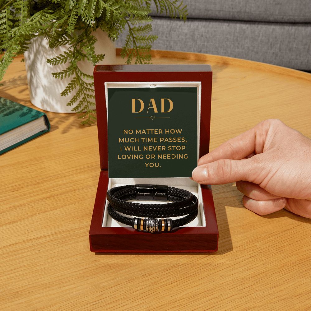 Gift For Dad | Never Stop Men's Bracelet 0671BT2