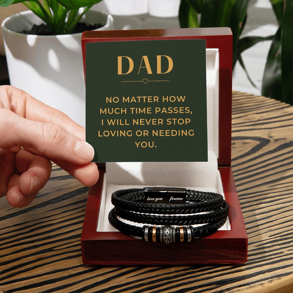 Gift For Dad | Never Stop Men's Bracelet 0671BT2