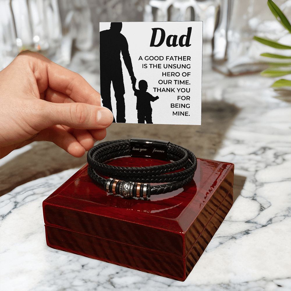 Gift For Dad | My Hero Men's Bracelet 0663BT3
