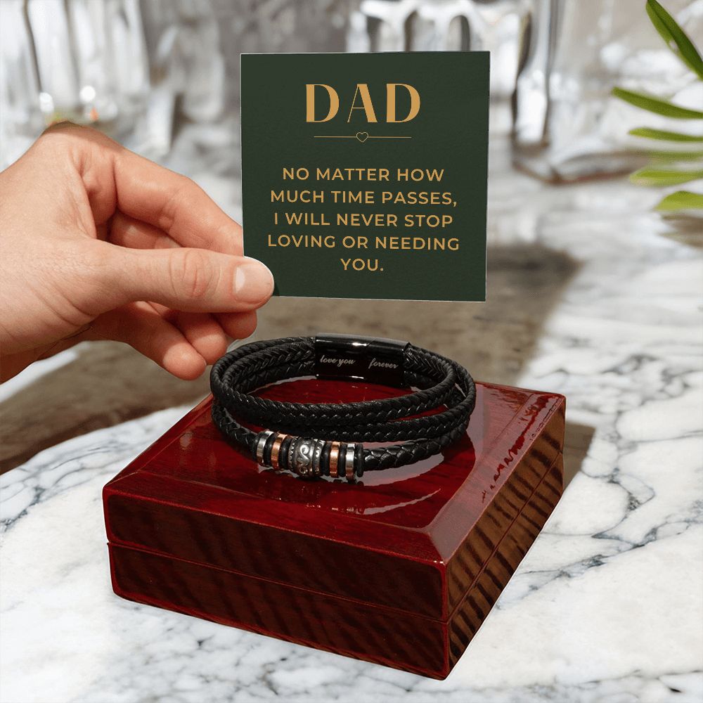 Gift For Dad | Never Stop Men's Bracelet 0671BT2