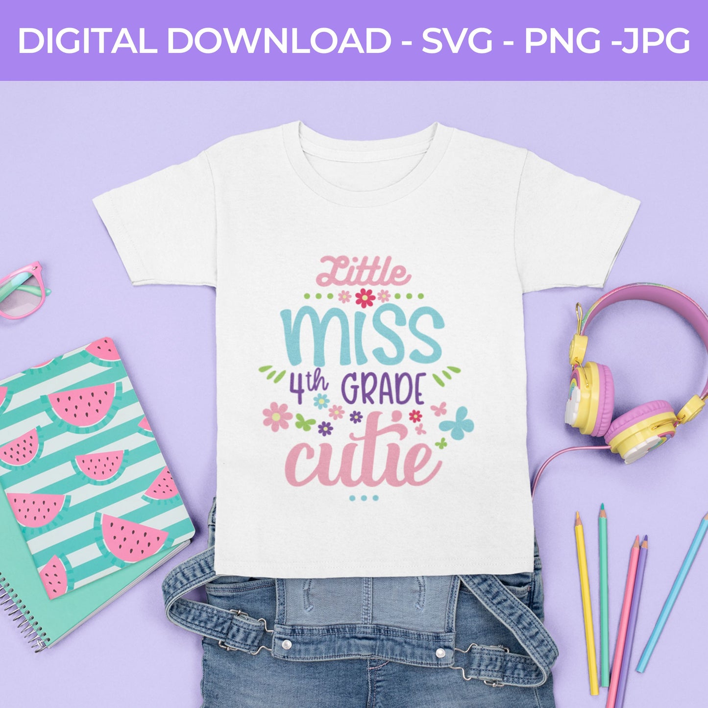 Back To School | Little Ms. Third Grade SVG, PNG, JPG Teacher School, Digital Download 073