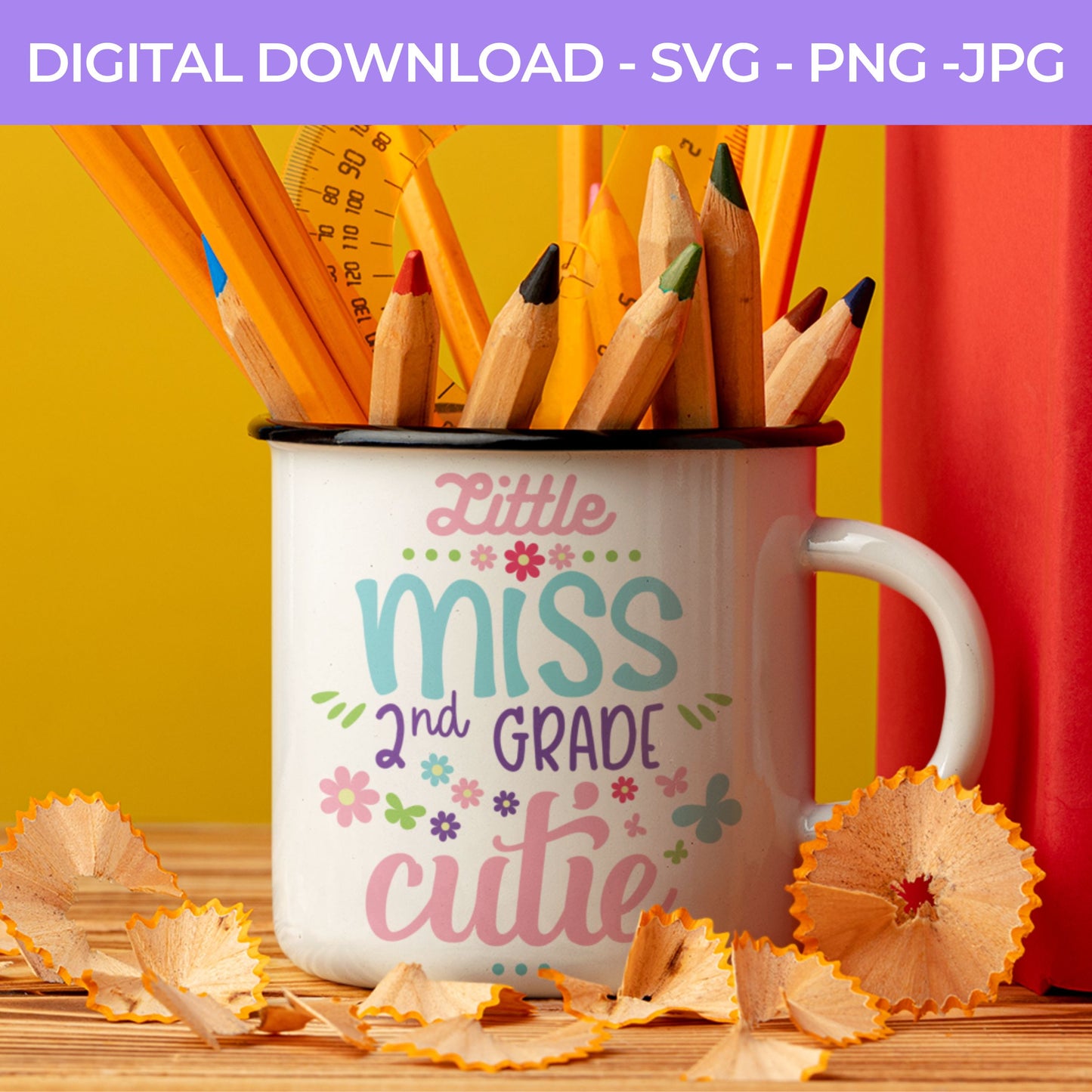 Back To School | Little Ms. Second Grade SVG, PNG, JPG Teacher School, Digital Download 071