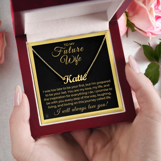 Personalized Future Wife Gift | Every Step Name Necklace 0464NNT8