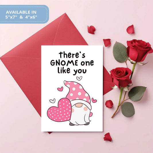 Valentines Card Printable Digital Download  | There's Gnome One Like You 39