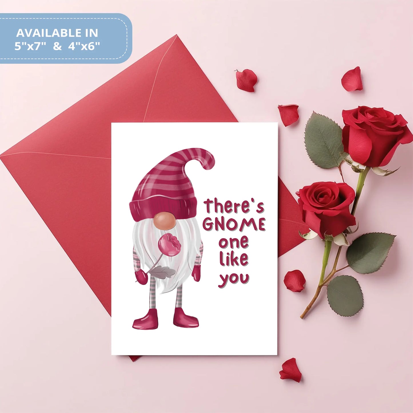Valentines Card Printable Digital Download | There's Gnome One Like You 38