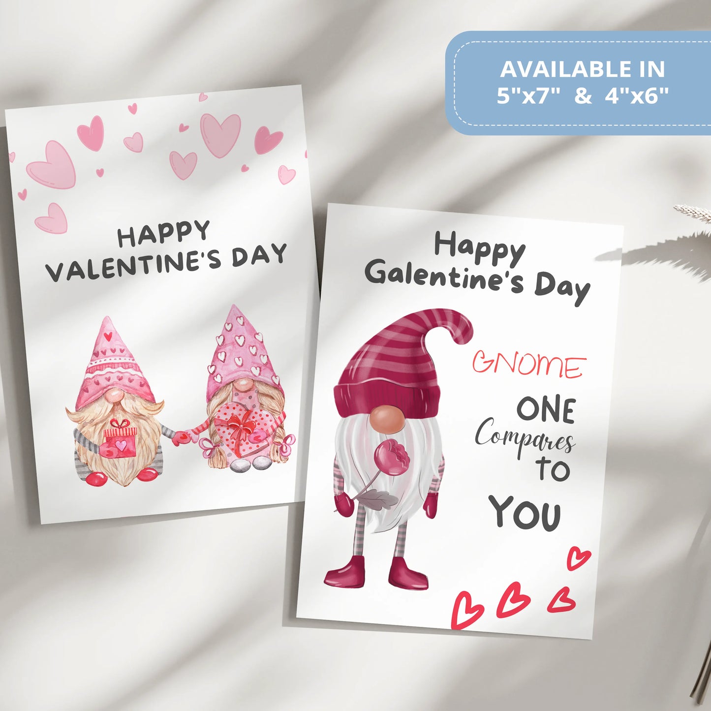 Valentines Card Printable Digital Download | Gnome One Compare To You 34