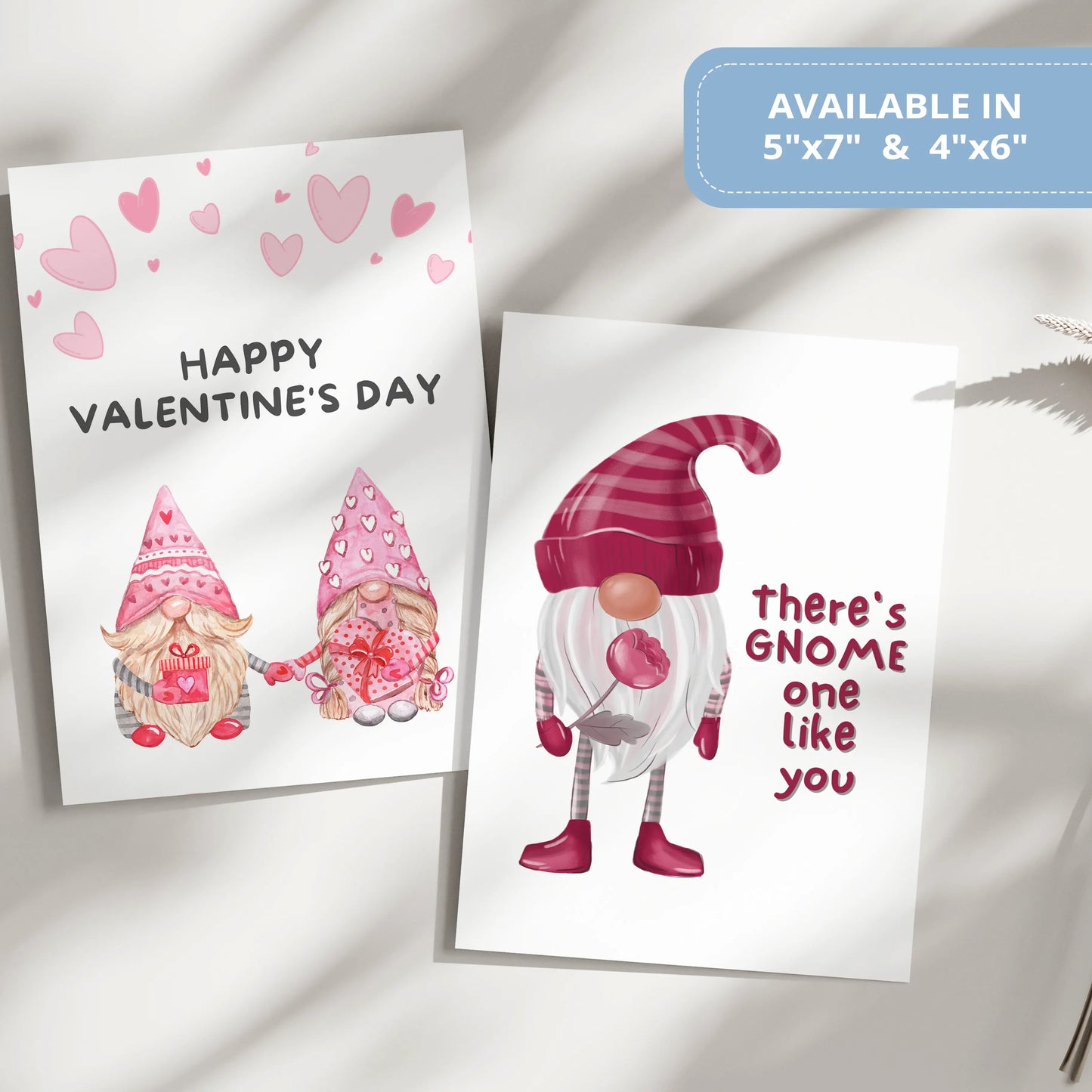 Valentines Card Printable Digital Download | There's Gnome One Like You 38