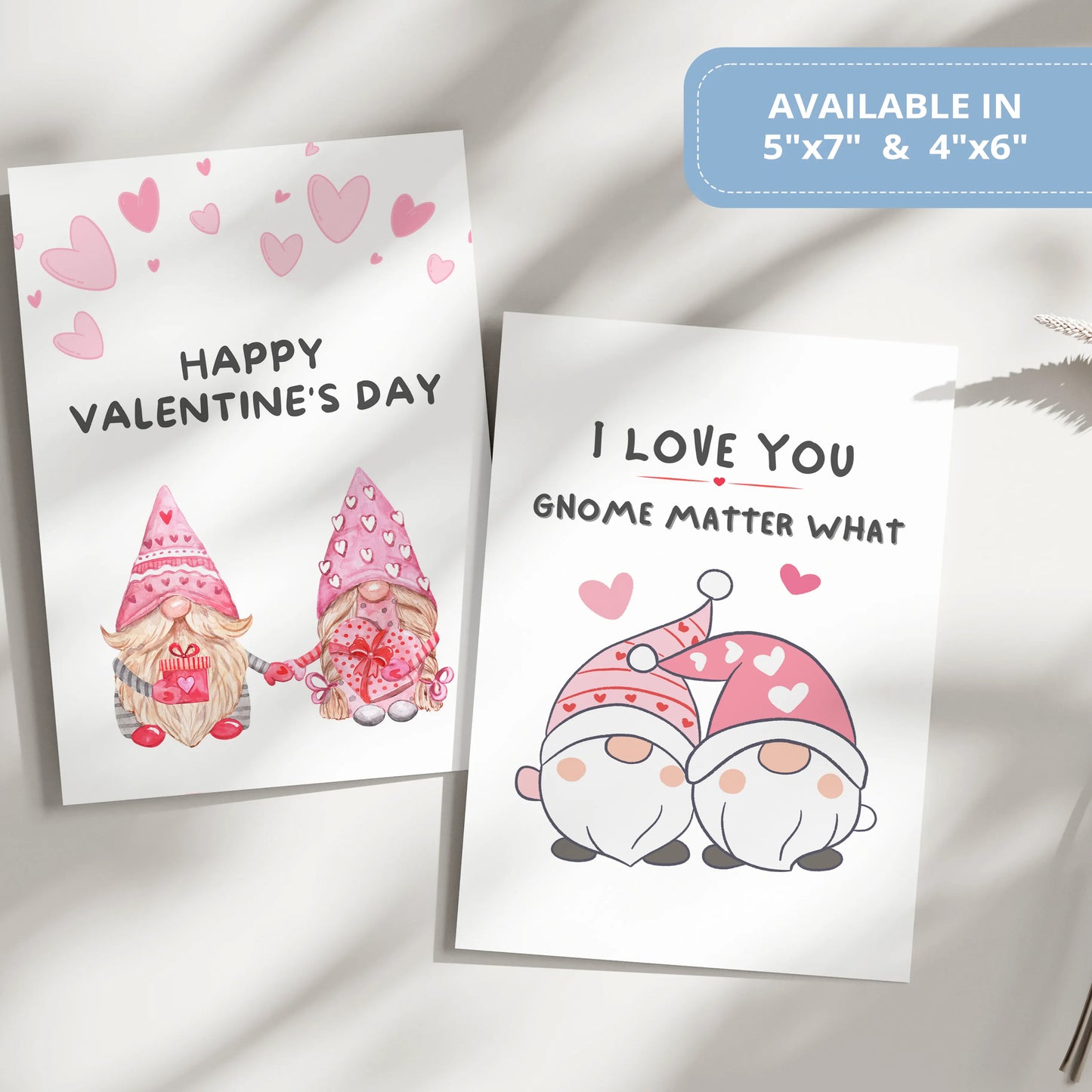 Valentines Card Printable Digital Download | I Love You Gnome Matter What 37