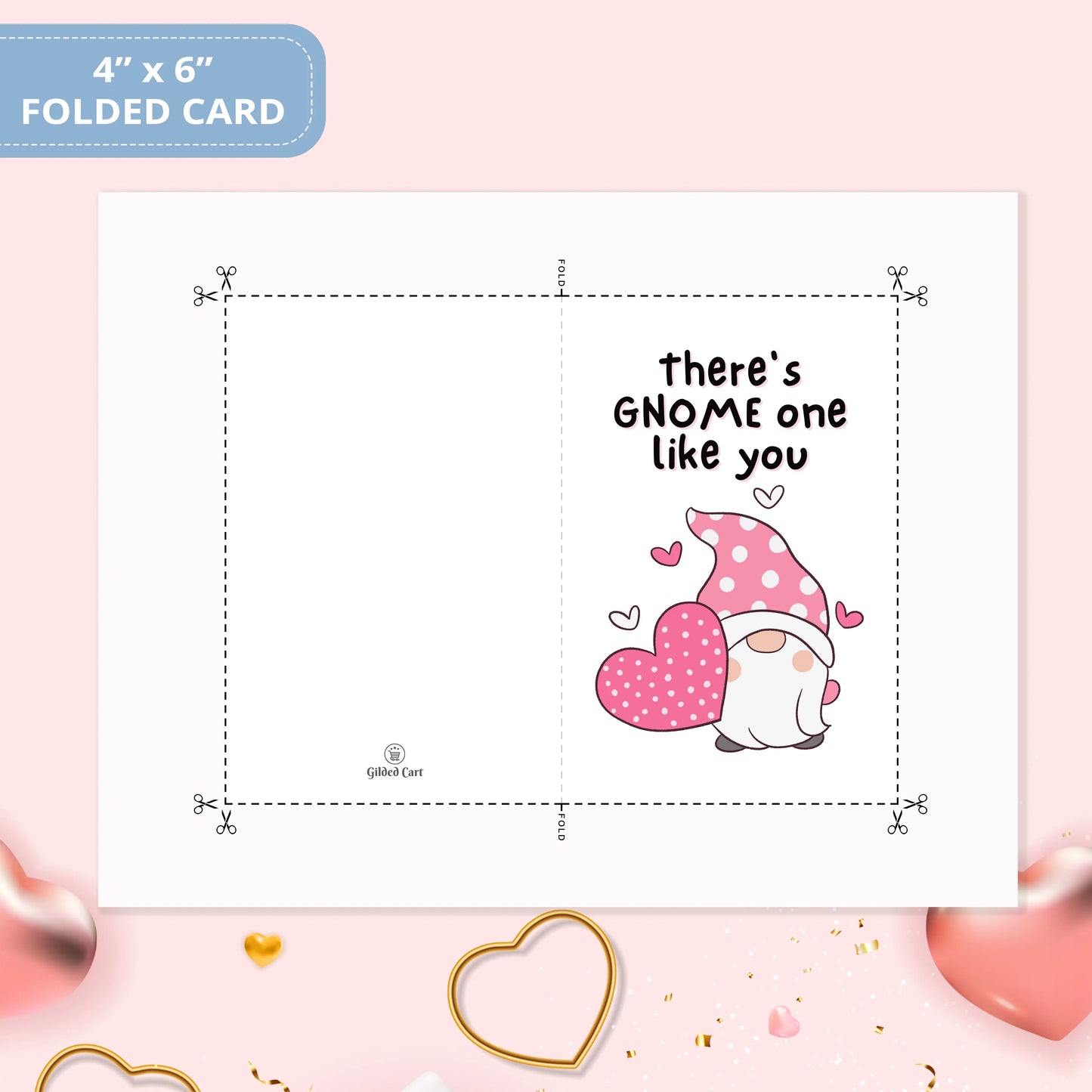 Valentines Card Printable Digital Download | There's Gnome One Like You 39