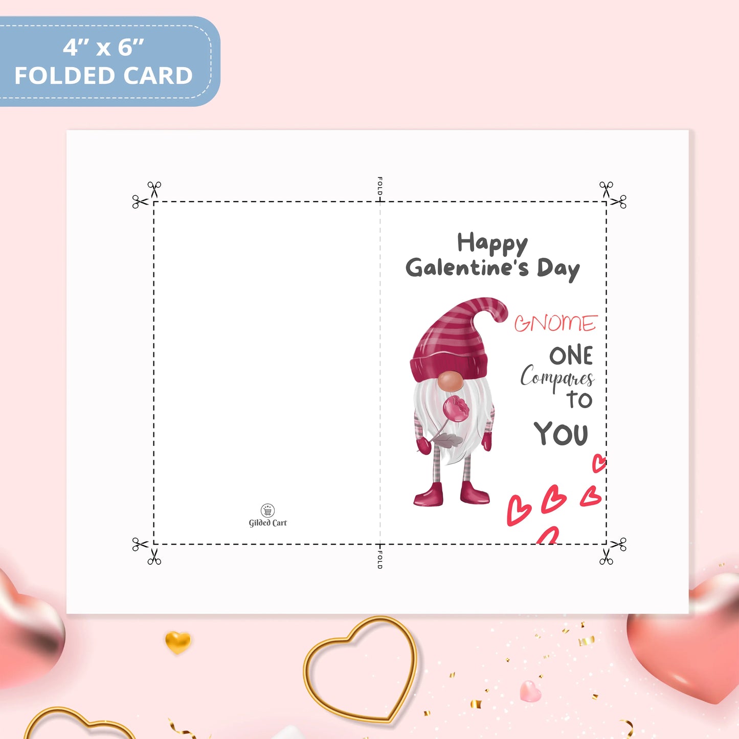 Valentines Card Printable Digital Download | Gnome One Compare To You 34