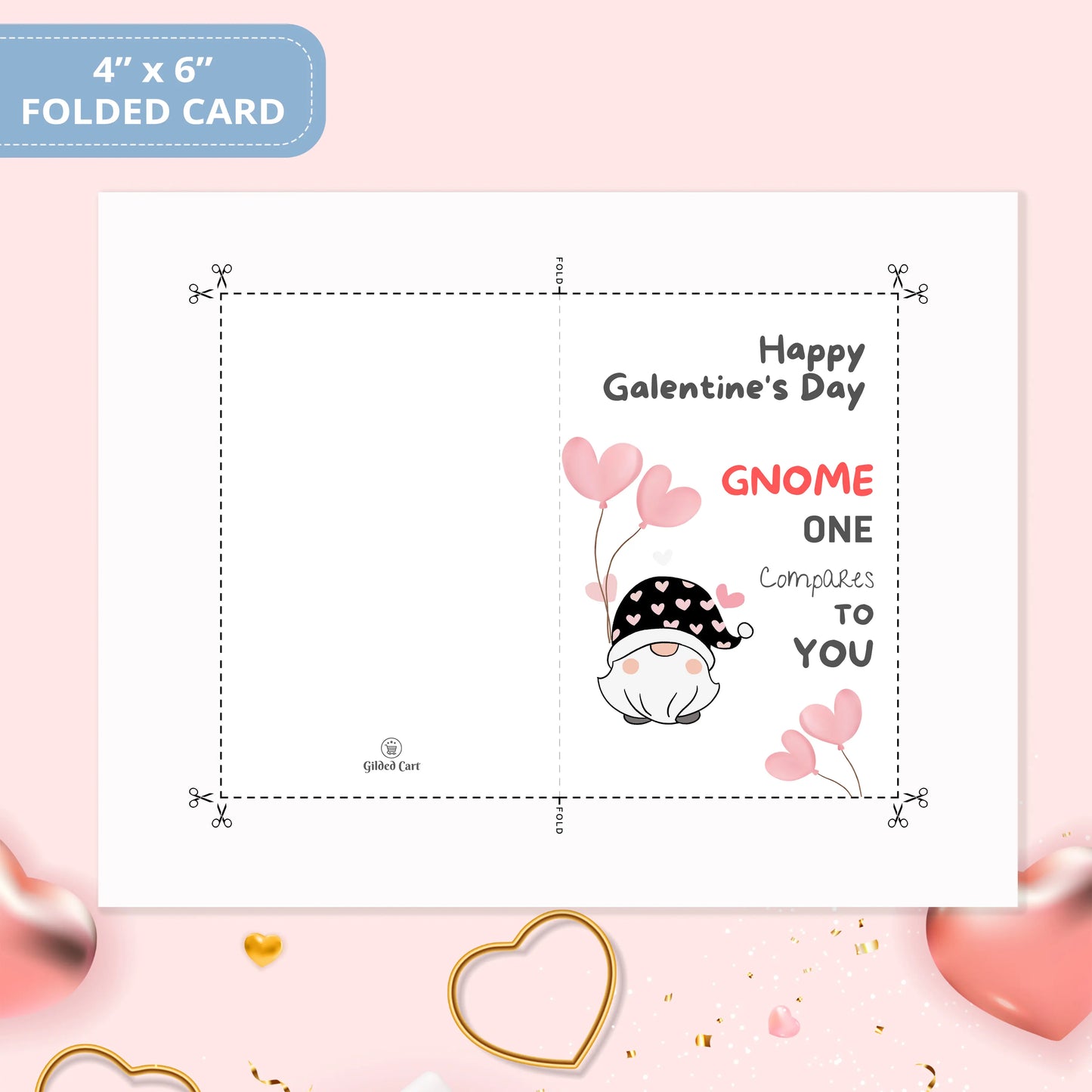 Valentines Card Printable Digital Download | Gnome One Compare To You 35