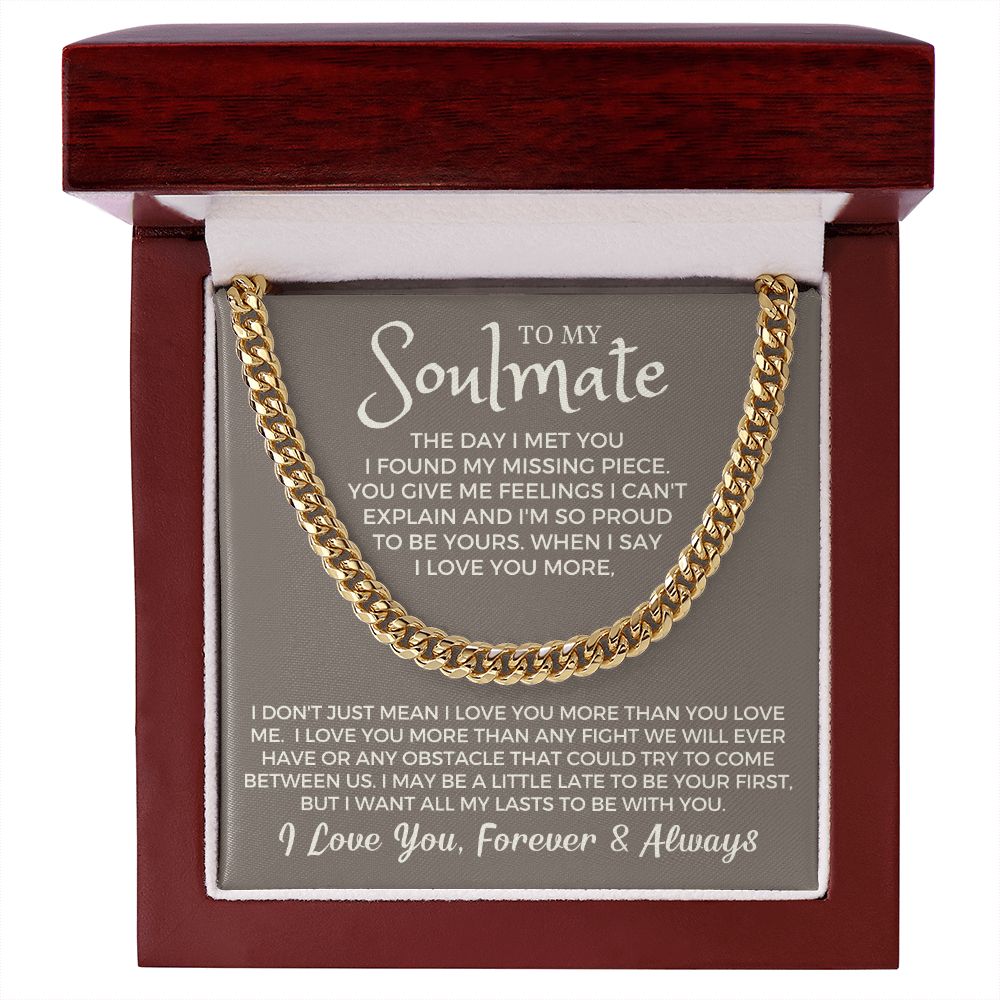 Soulmate Gift | Proud To Be Cuban Link Chain 0730T4C