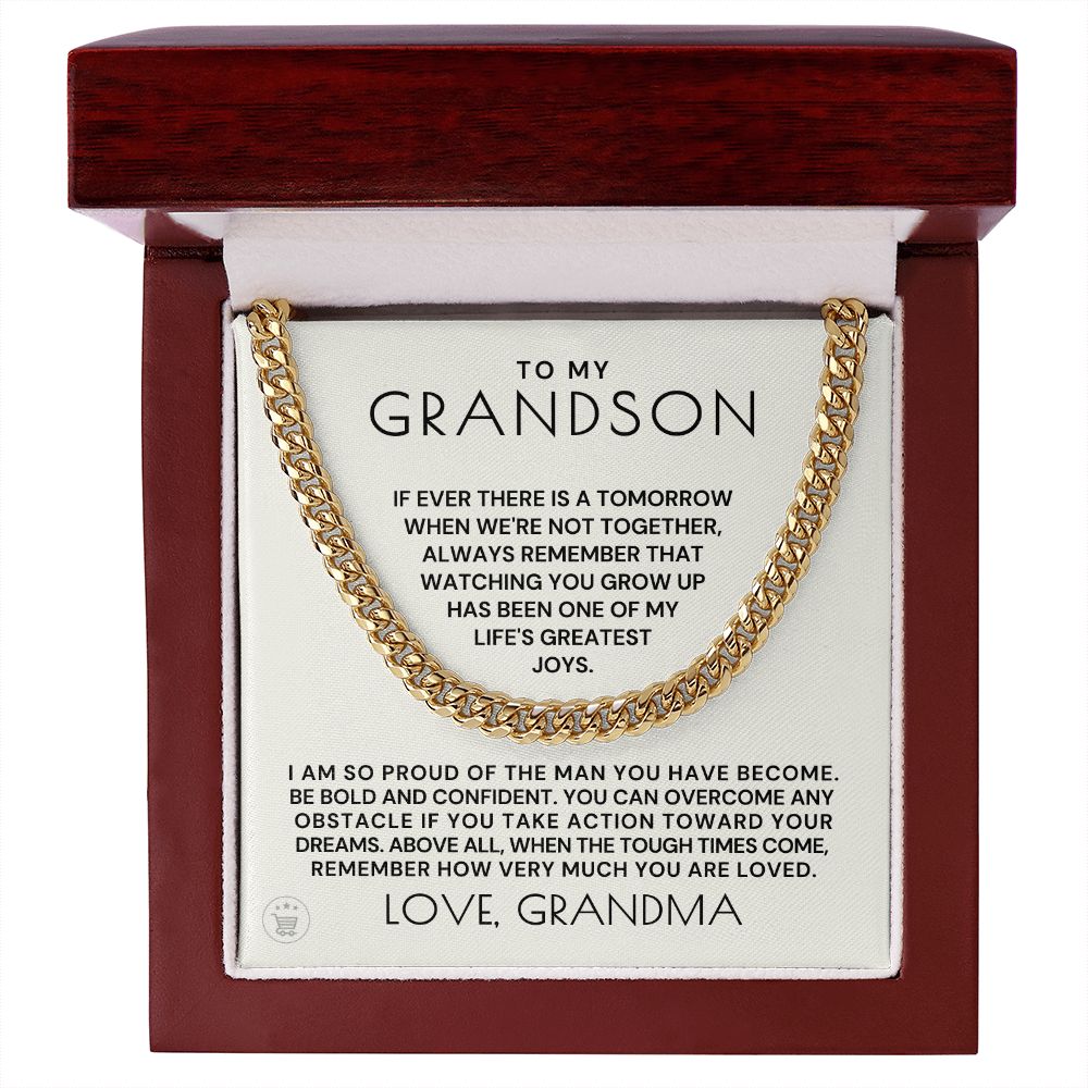 Grandson Gift from Grandma | So Proud Cuban Link Chain 0602T3