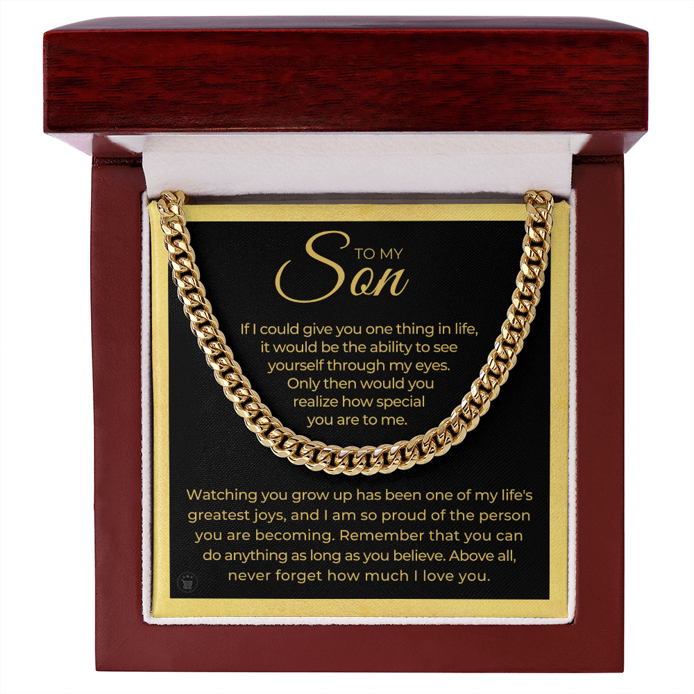 Gift for Adult Son From Mom | Special Cuban Link Chain 0593T12