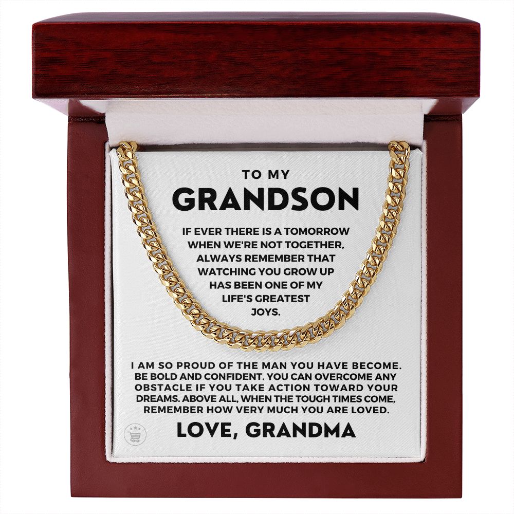 Grandson Gift from Grandma | So Proud Cuban Link Chain 0602T2