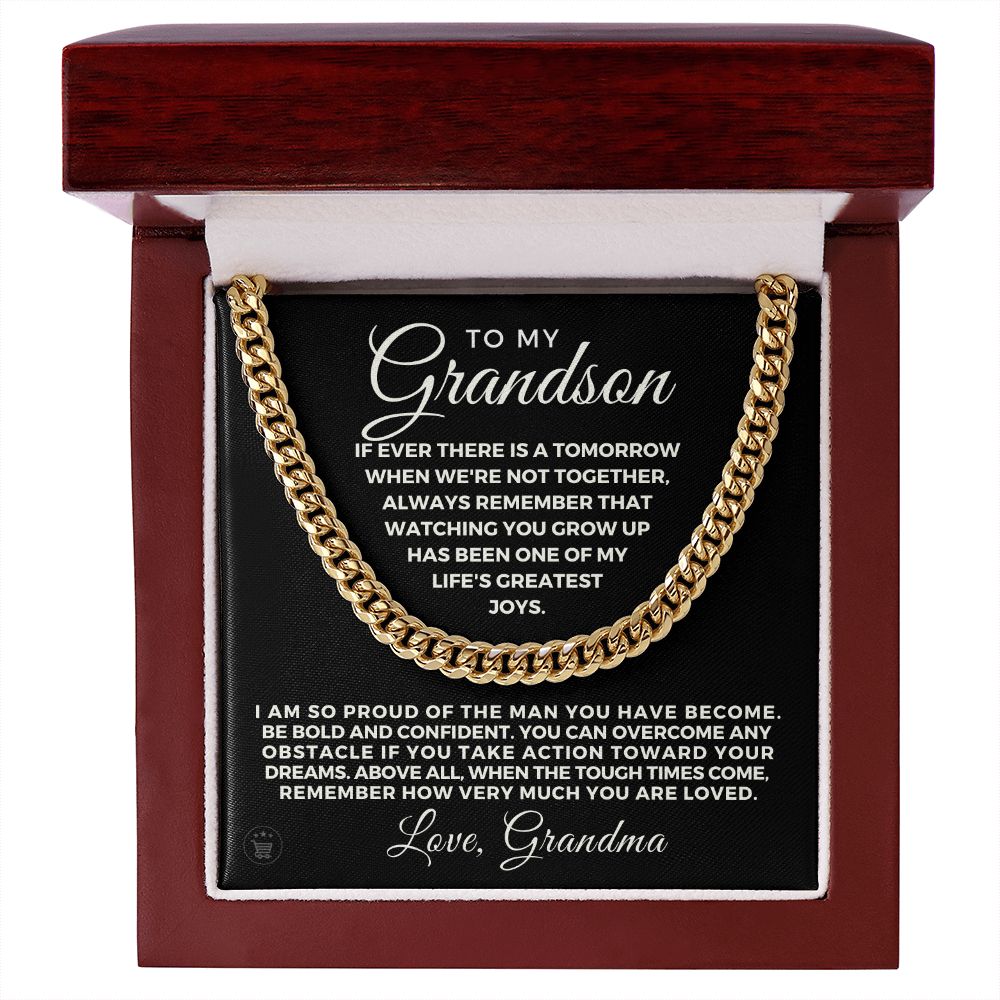 Grandson Gift from Grandma | So Proud Cuban Link Chain 0602T5