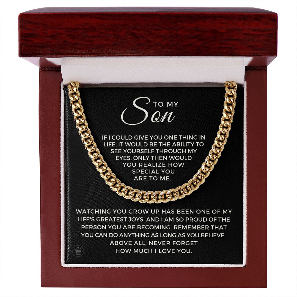 Gift for Adult Son From Mom | Special Cuban Link Chain 0593T17