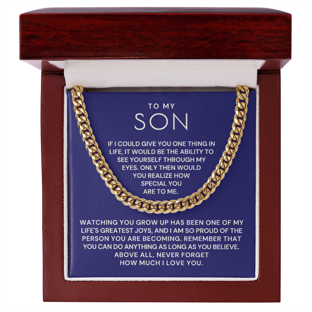 Gift for Adult Son From Mom | Special Cuban Link Chain 0593T15