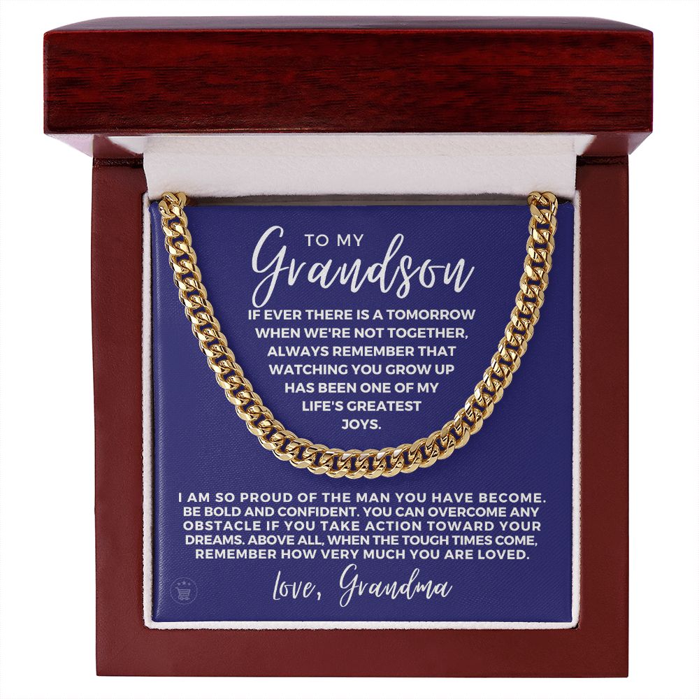 Grandson Gift from Grandma | So Proud Cuban Link Chain 0602T6