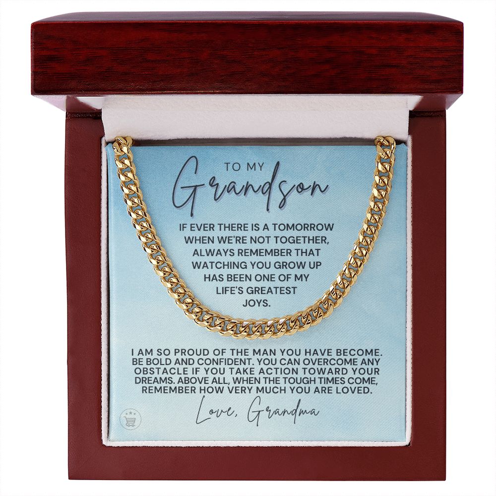Grandson Gift from Grandma | So Proud Cuban Link Chain 0602T10