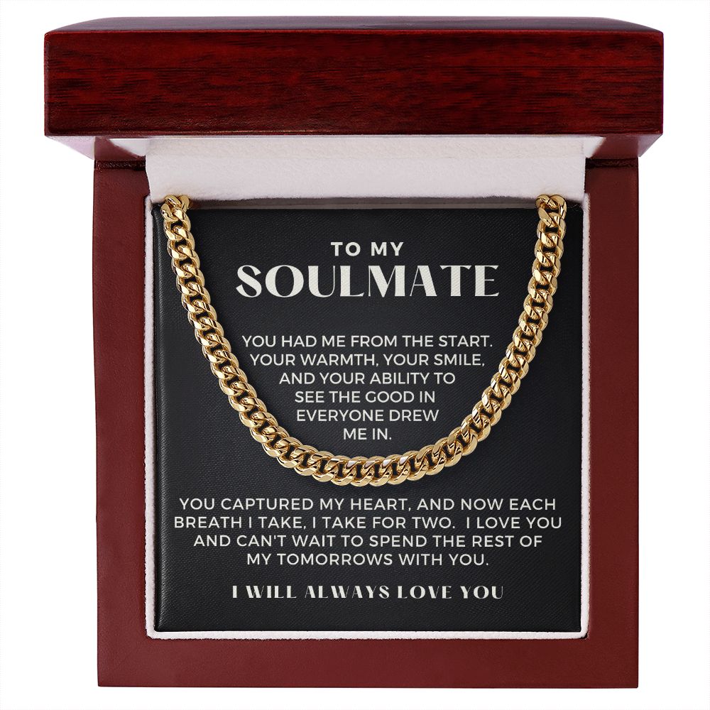 Soulmate Gift | Each Breath Cuban Link Chain 0573T9