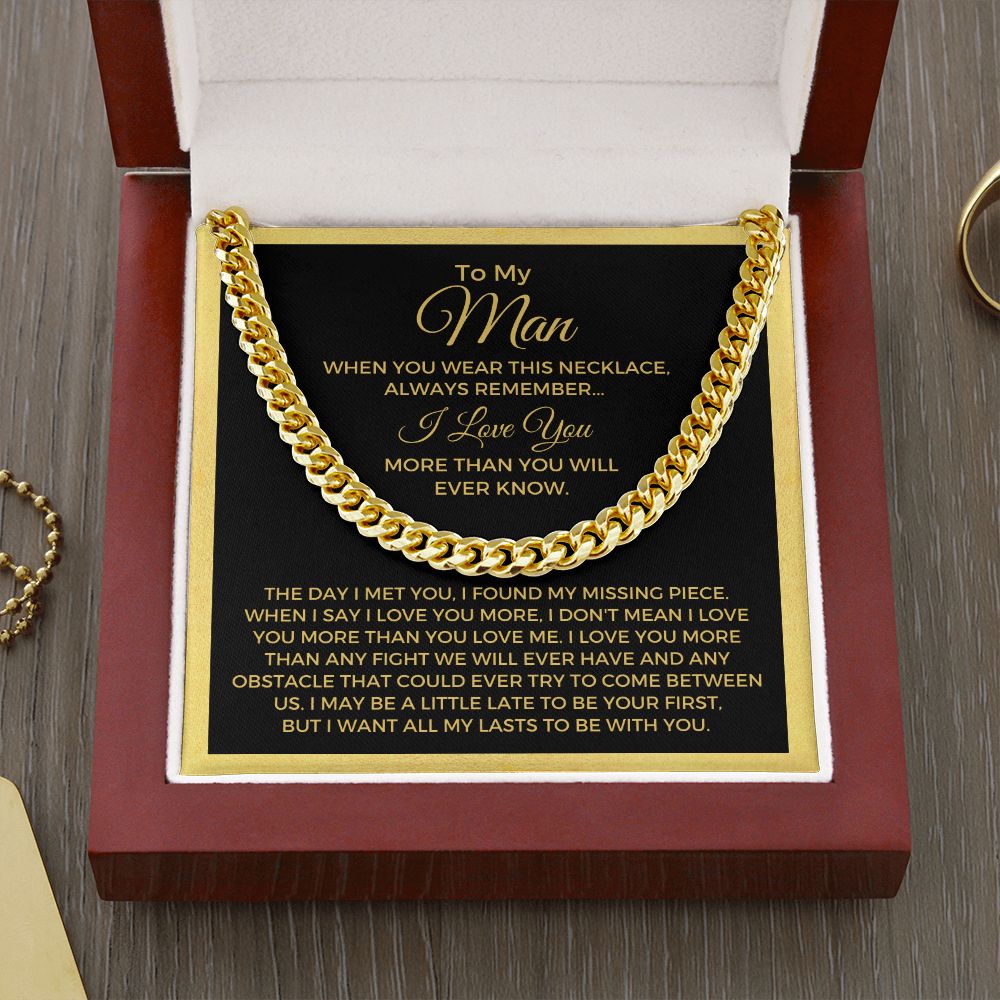 Soulmate Gift | To My Man Cuban Link Chain 0729T7C